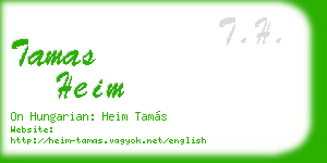 tamas heim business card